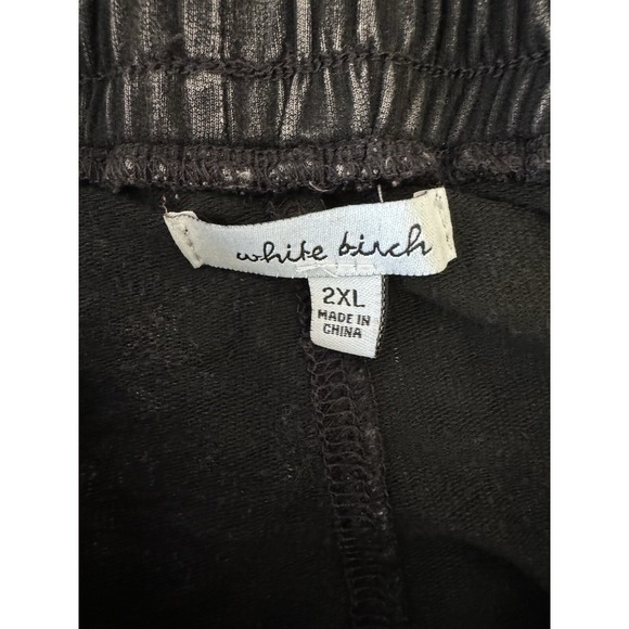 White Birch High Rise Joggers Black Drawstring Flap Pockets Women's Size 2xl - Picture 5 of 10